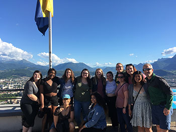 A group photo of students in Grenoble.