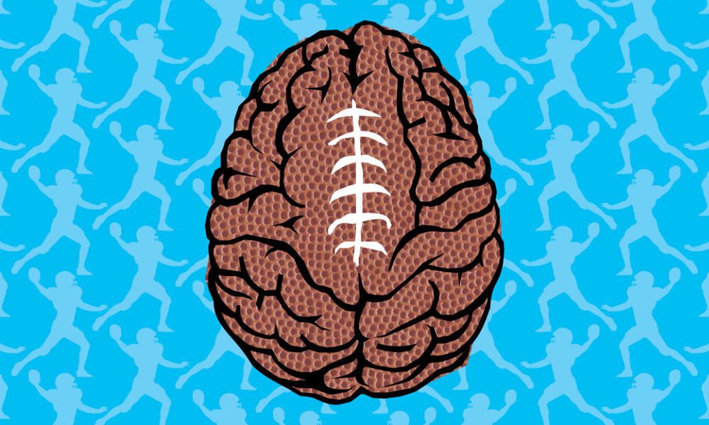 football brain illustration