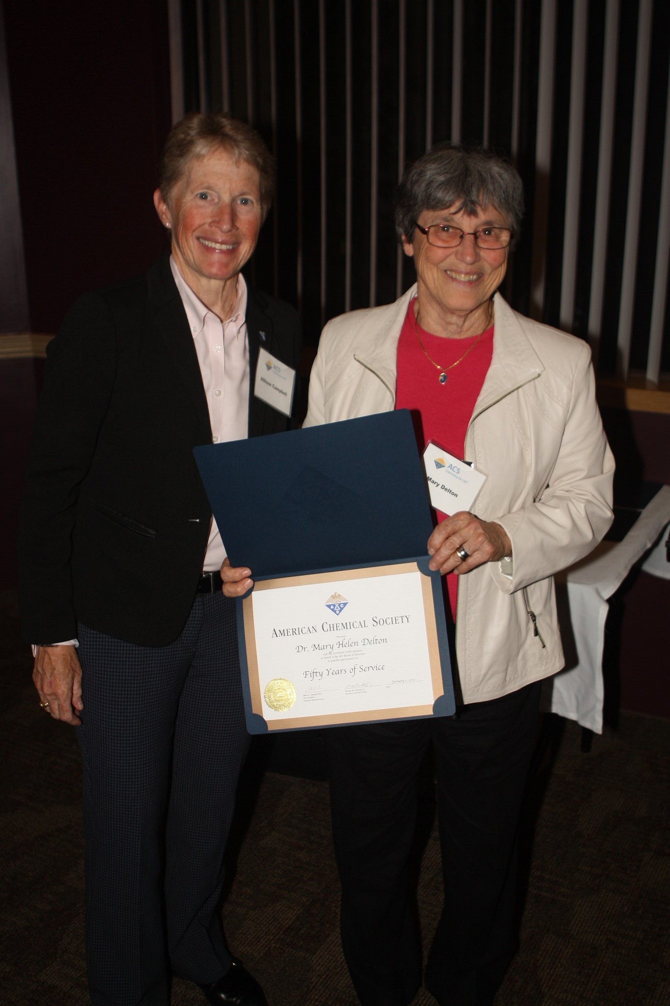 ACS Recognition Mary Delton
