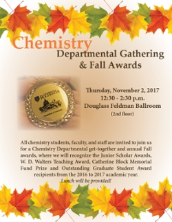 Chemistry Department Fall Awards 2017