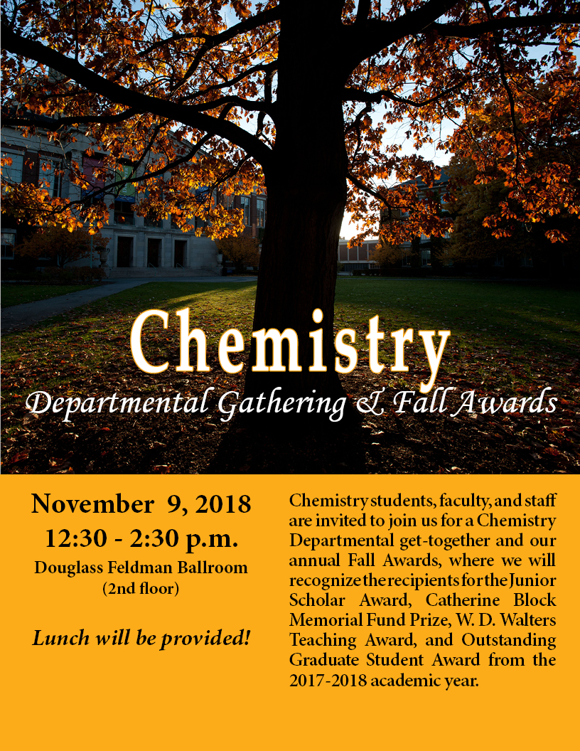 Chemistry Department Fall Awards 2017