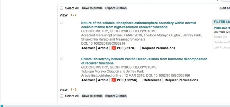 Two papers published in Gcubed