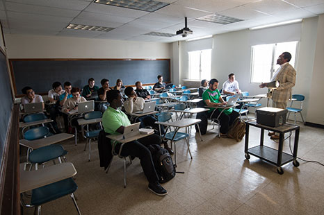 Students in class