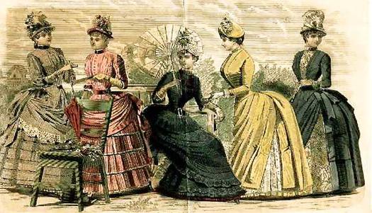 Drawing of Victorian era women