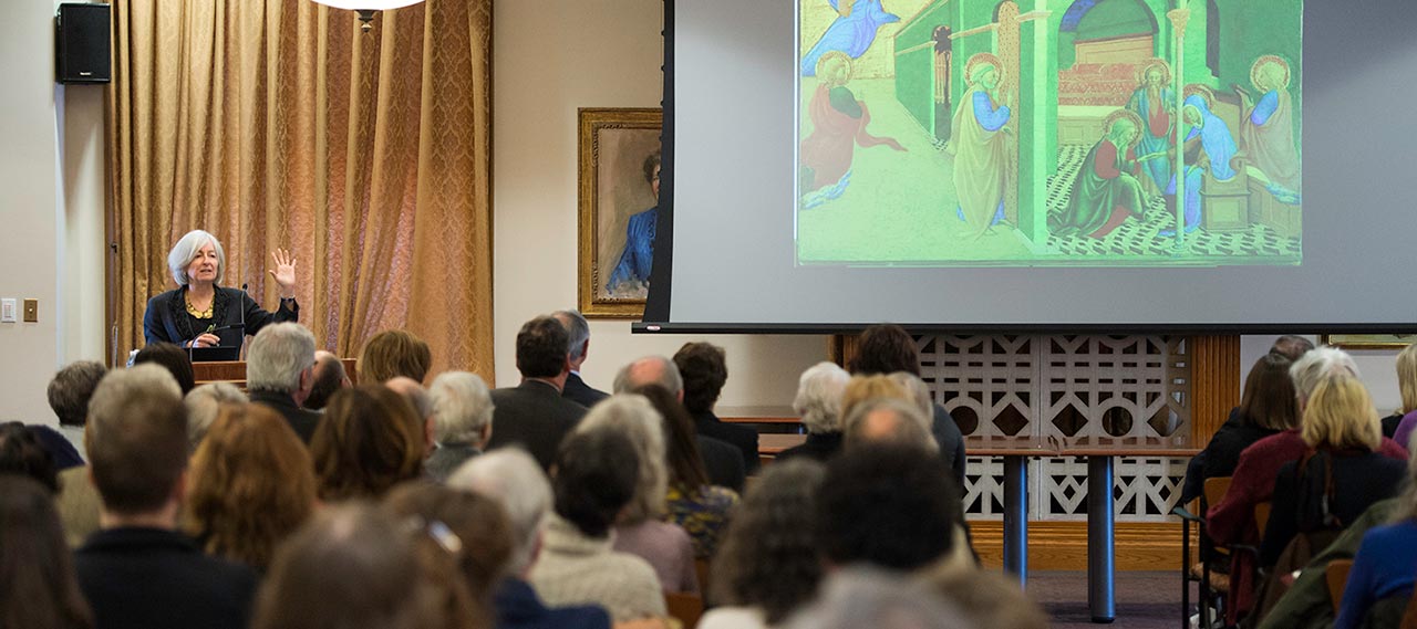 A speaker at a symposium event.