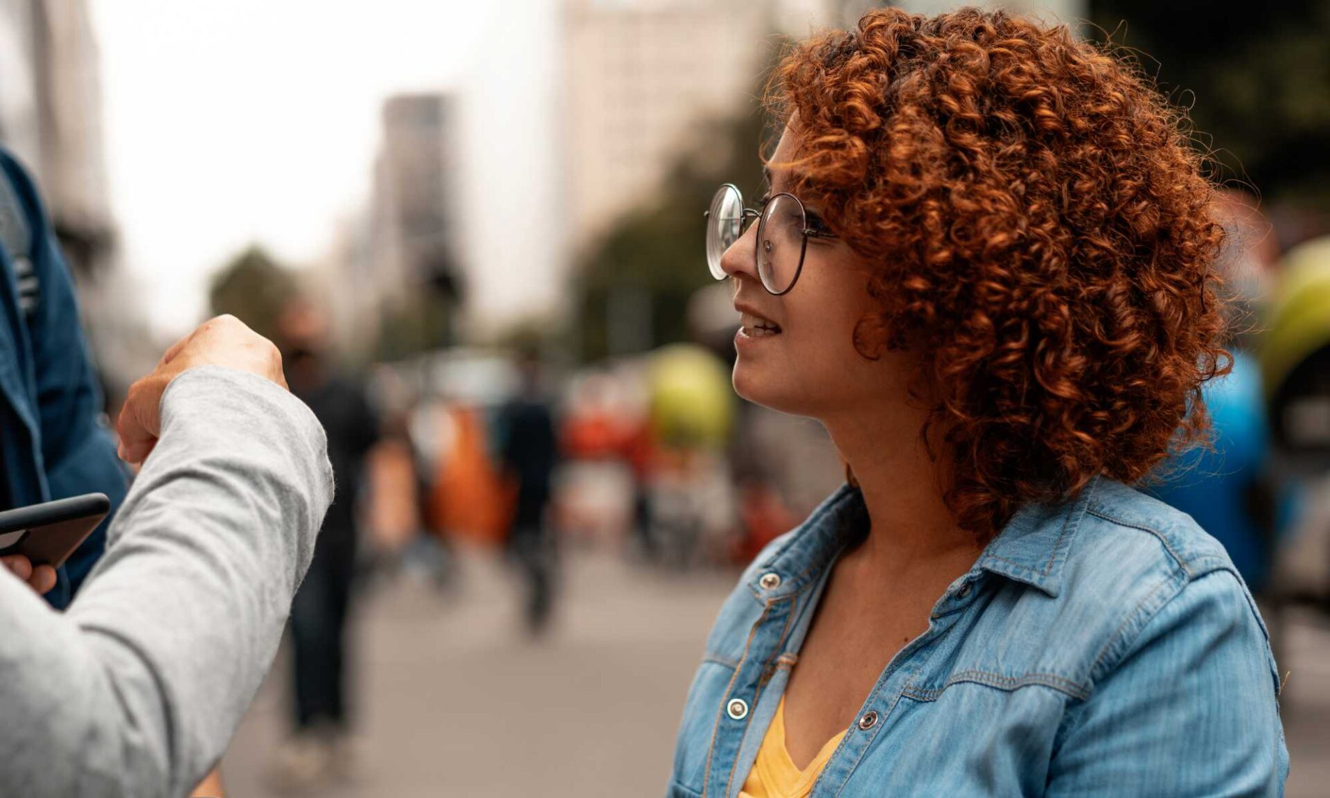 Female student looking to the left