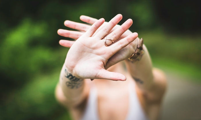 hands clasped