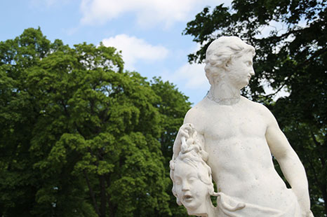 Garden sculpture in St. Petersburg, Russia.