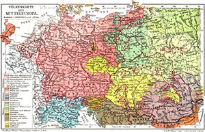 Map of Central Europe.