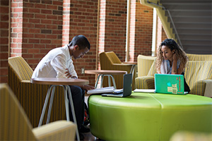Students studying
