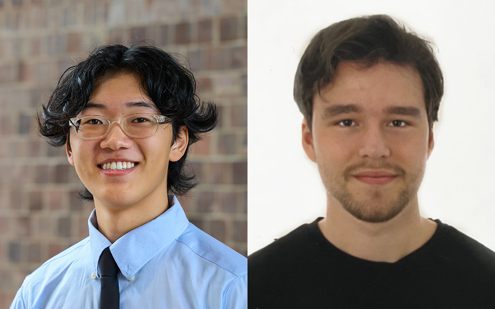 A collage of headshots of both students.