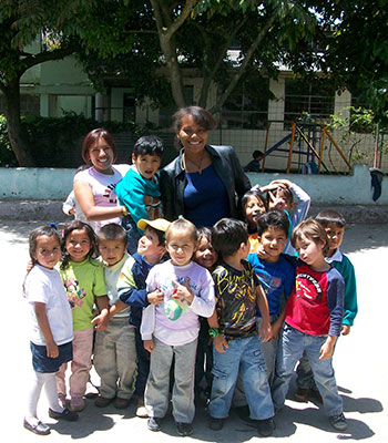 A study abroad student in Quito, Ecuador