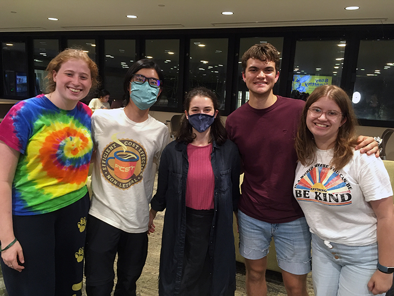 A group photo of the ASL Club officers.