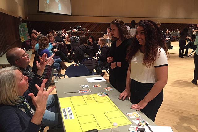 Students at Eyeth Day event