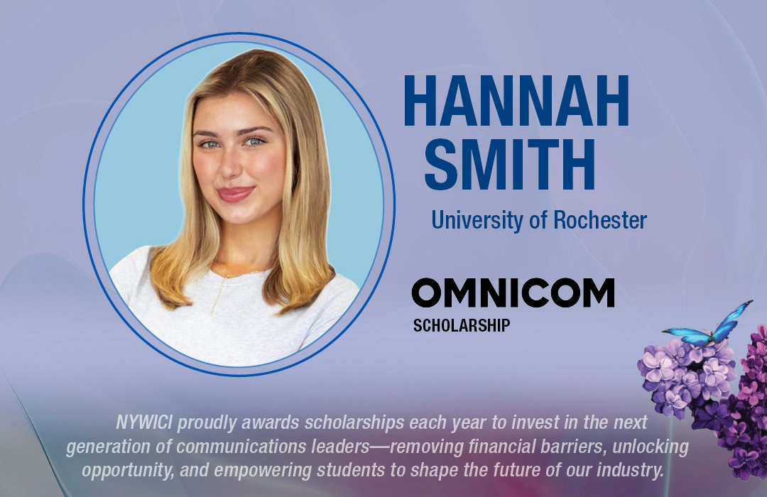 Poster for Hannah Smith's Omnicom scholarship; additional detail available on accompanying page.