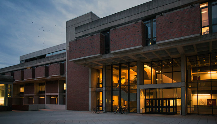 An exterior view of Hutchison Hall.