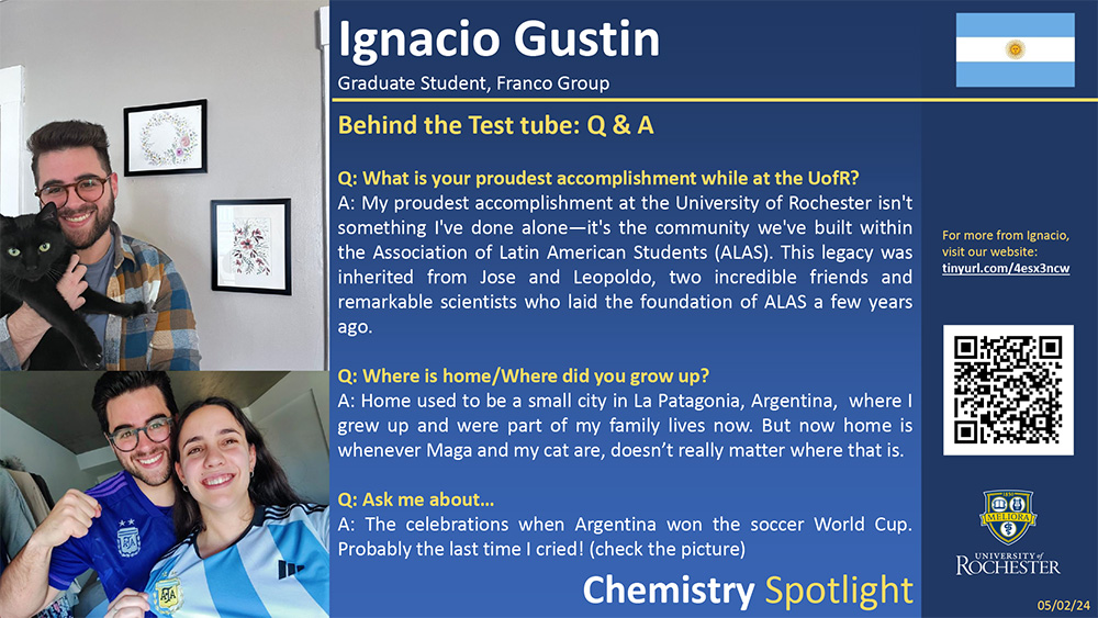 A poster featuring the person's image and the answer to two profile questions.
