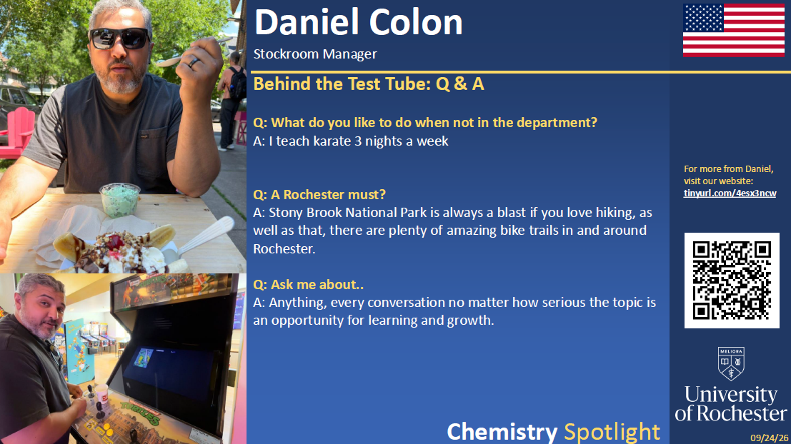 A poster featuring the person's image and the answer to two profile questions.