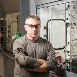 Professor Todd Krauss in his lab.