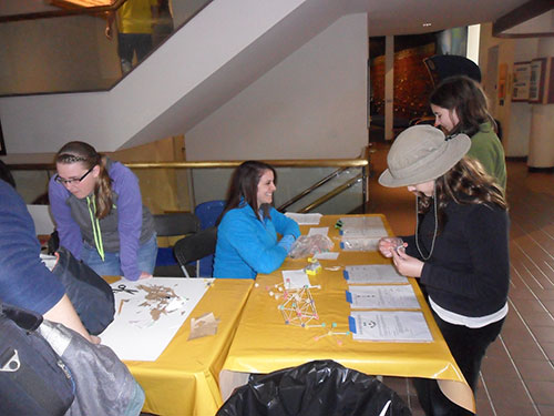 Participants at a museum event