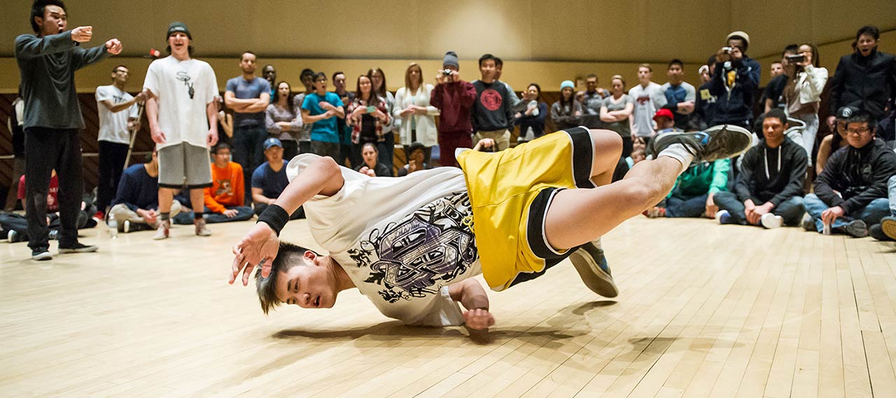 InspireJam 2015 contestant breakdancing.