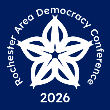 emblem for the Rochester Area Democracy Conference