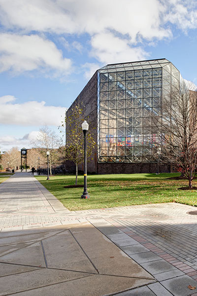 An exterior view of Wilson Commons.