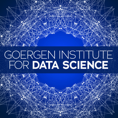 The words "Goergen Institute of Data Science" over an abstract background.