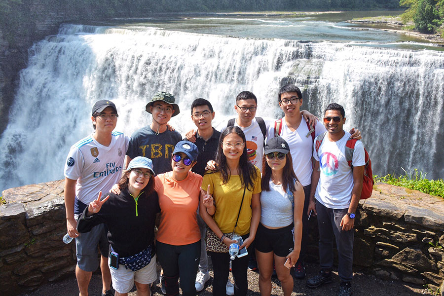 graduate students at letchworth state park, new york