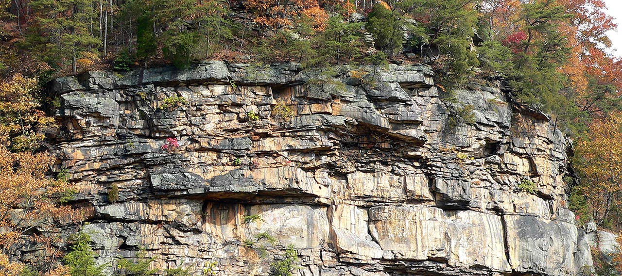 Cliffs above New River