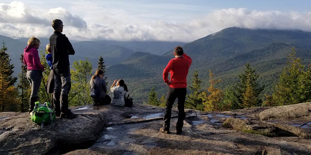 Students doing field research