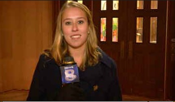 Student Jennifer Hansler at News 8 WROC-TV