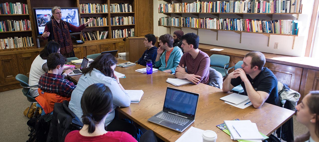 Students in a group discussion.