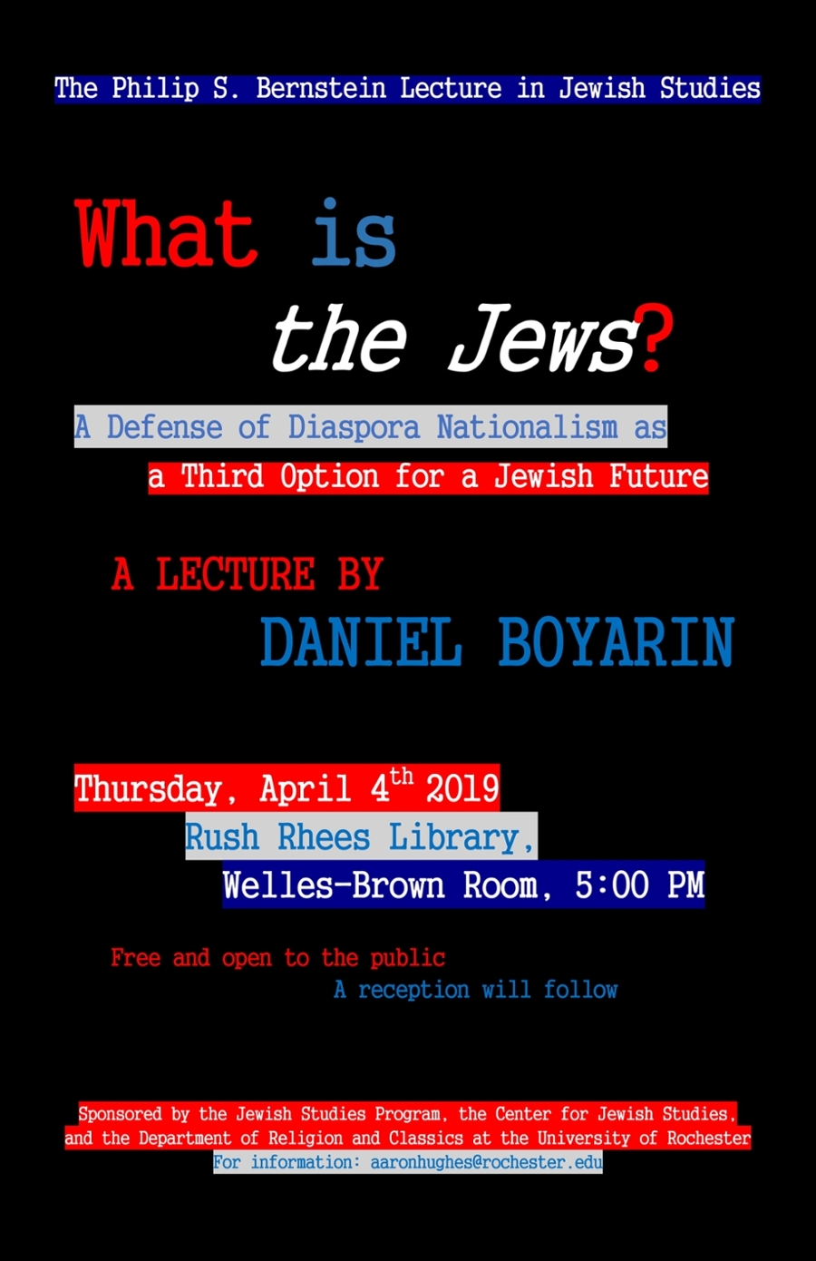 Boyarin Lecture Poster