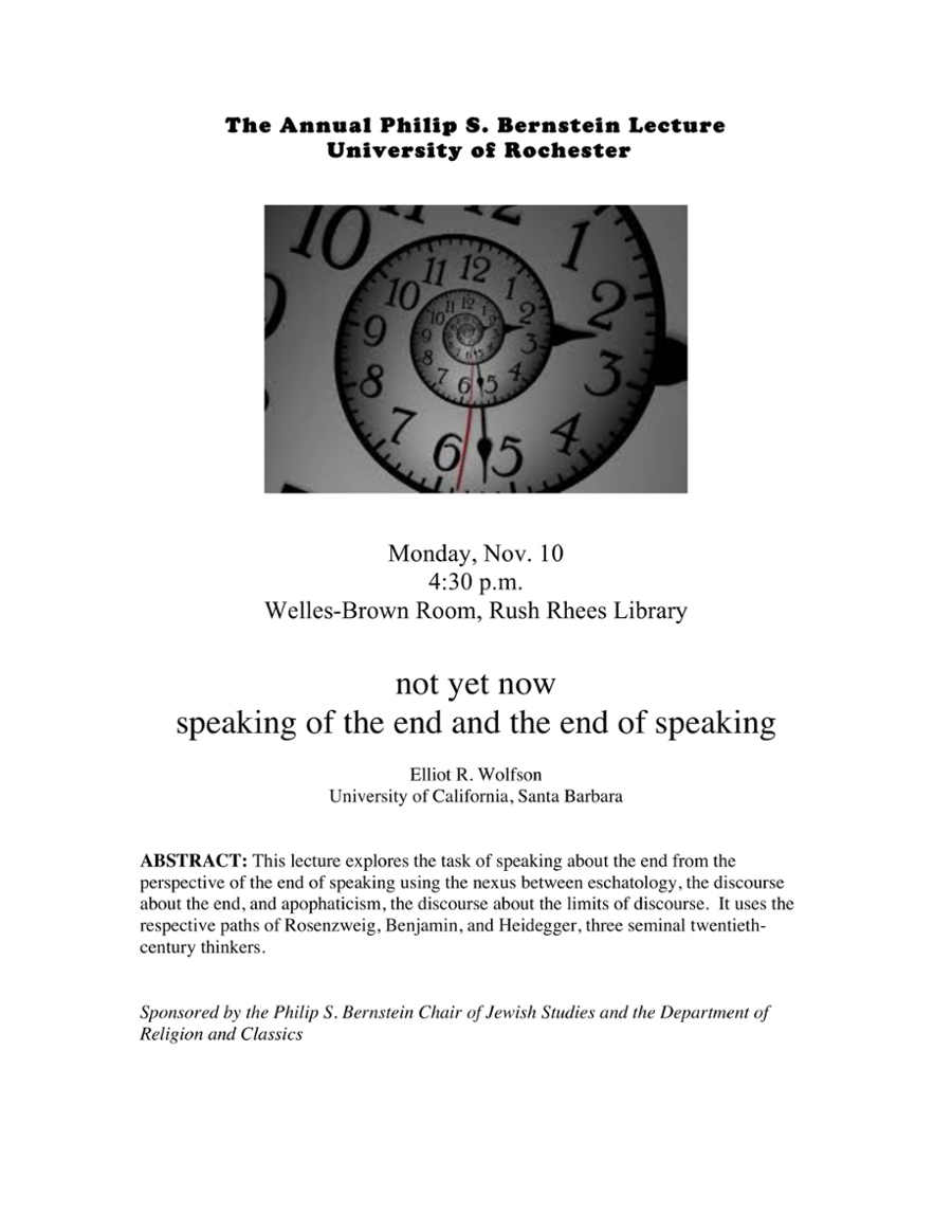 Wolfson Lecture Poster