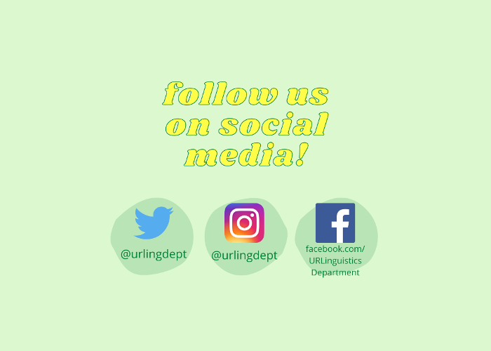A graphic with the social media logos.