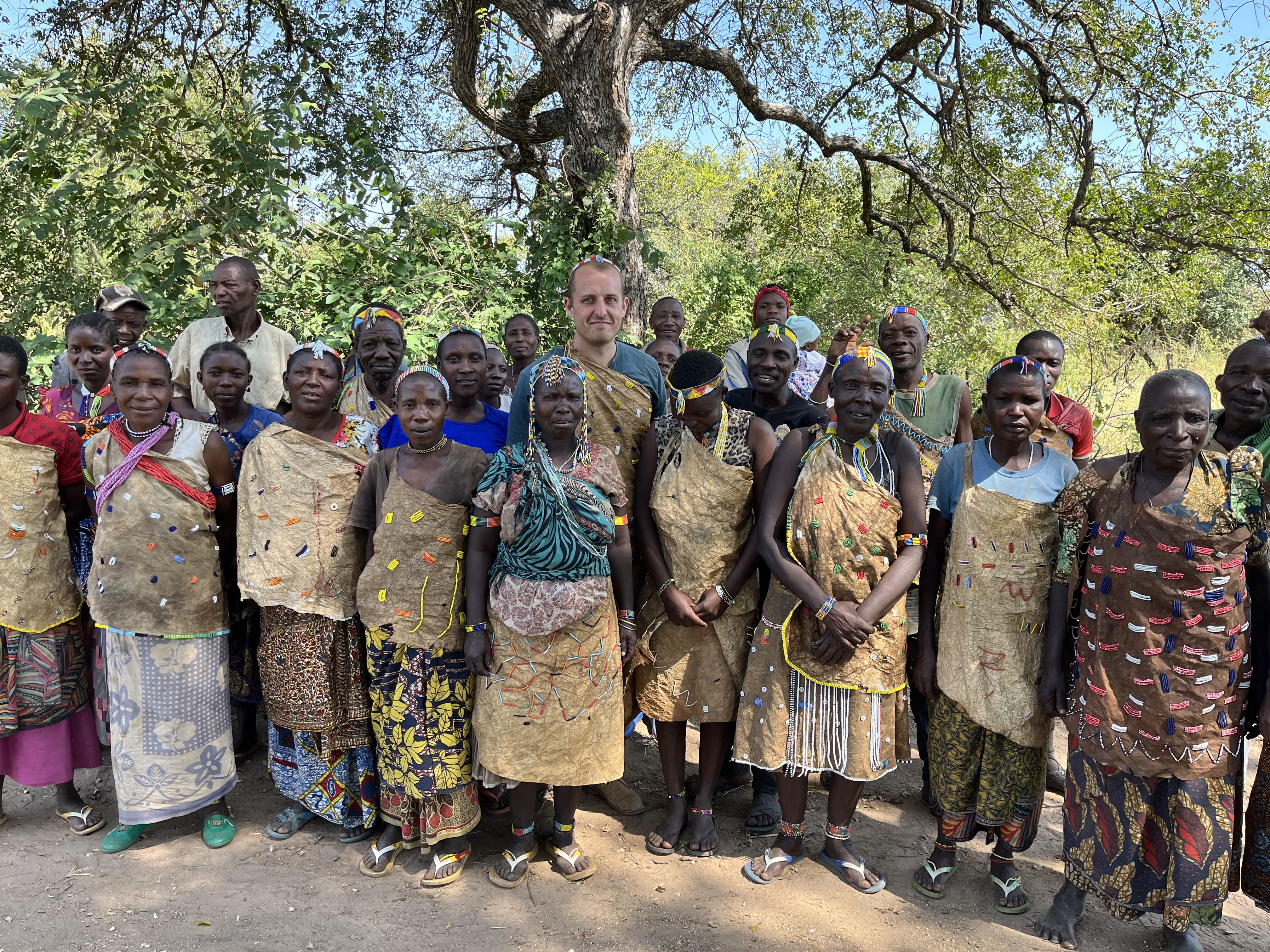 Jeremy Coburn with Hadza tribe in Tanzania