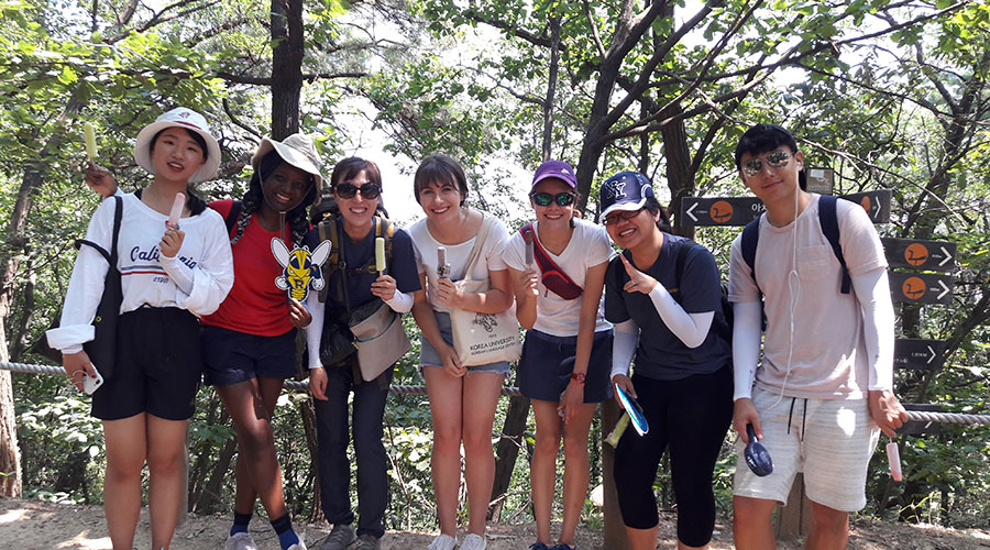 A group of students posing for the camera.