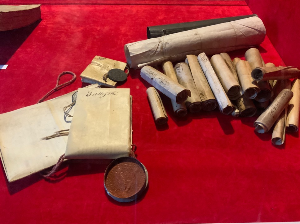A pile of manuscripts and scrolls