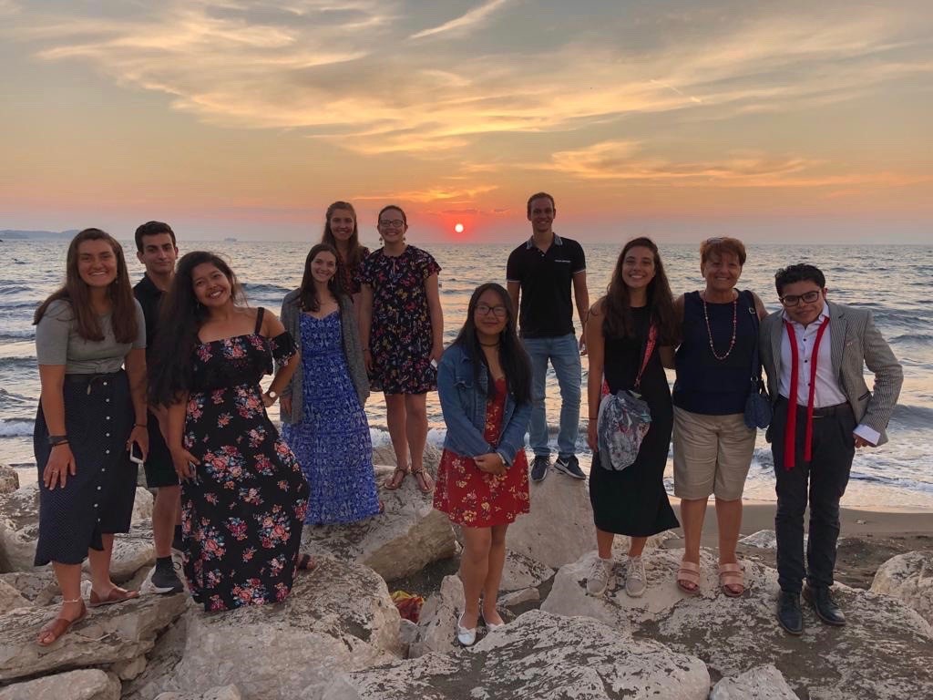 A group photo on the beach.