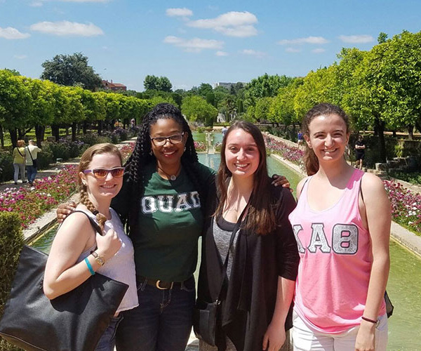 Four students posing for a photo.