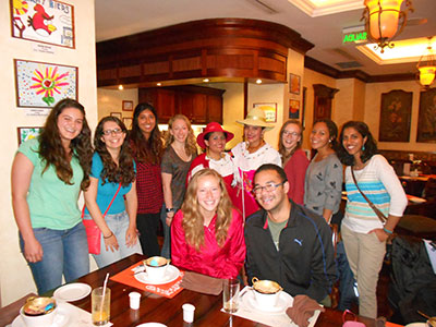 Students posing for a group photo.