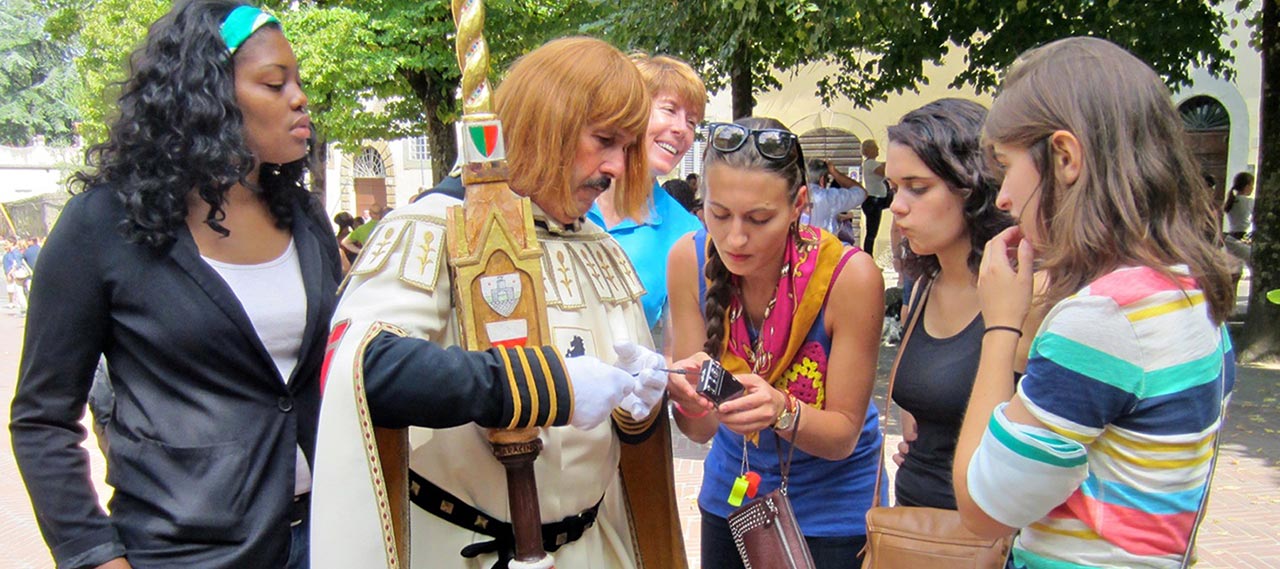 Students in Arezzo, Italy.