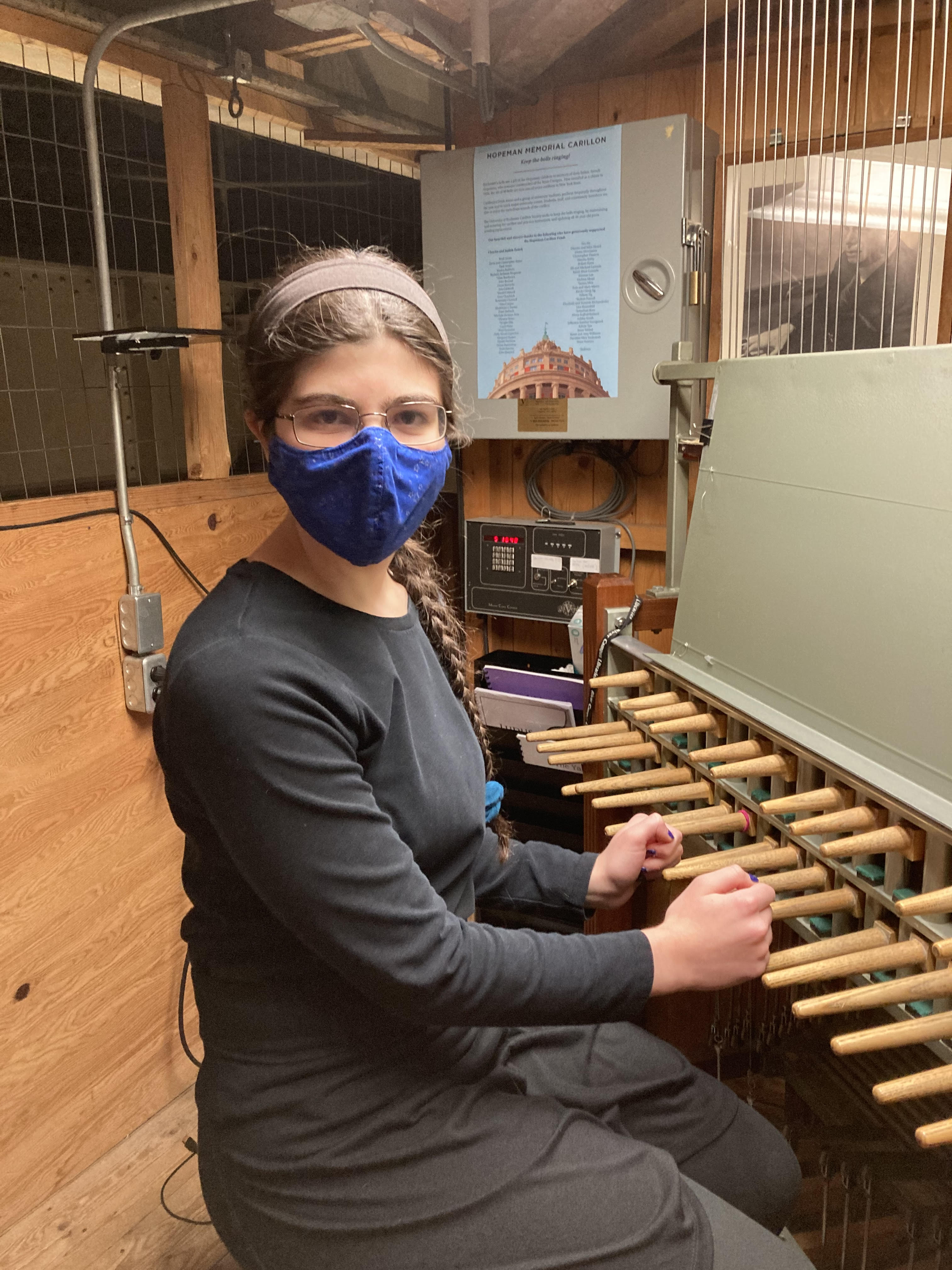 Valerie Battista playing the carillon