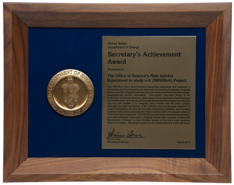 Energy Secretary's Award of Achievement