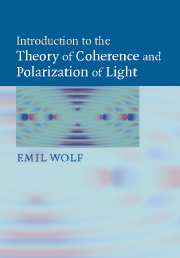 Prof. Wolf's new book, Introduction to the Theory of Coherence and Polarization of Light