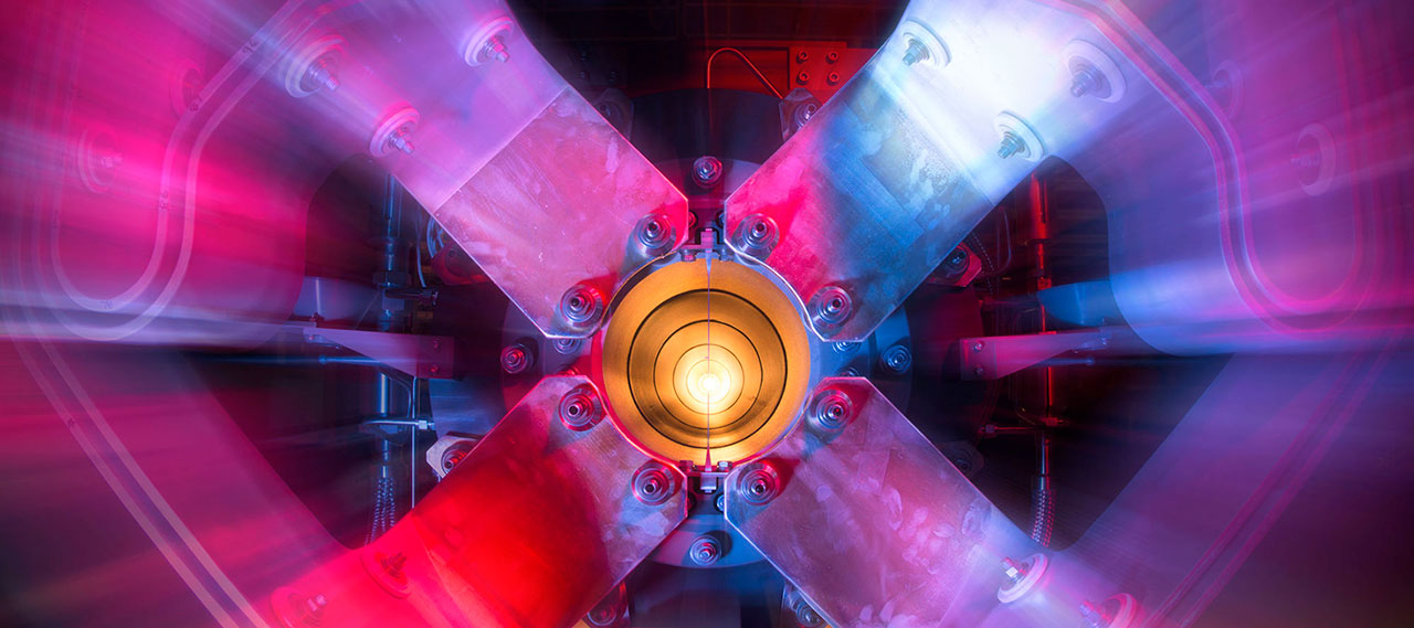 A portion of a particle accelerator at Fermilab shown in a stylized image.