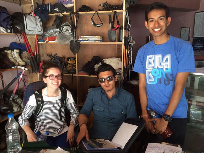 Students Abroad Posing with a Local Friend