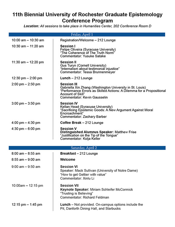 Conference program.