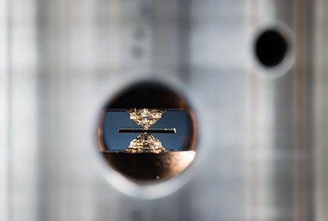 Diamond anvil cells used to compress and alter the properties of hydrogen rich materials are pictured in the lab of assistant professor of Mechanical Engineering and Physics and Astronomy Ranga Dias.